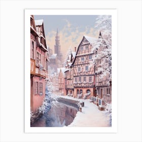 Dreamy Winter Painting Colmar France 2 Art Print