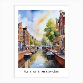 Summer in Amsterdam. 5 Art Print