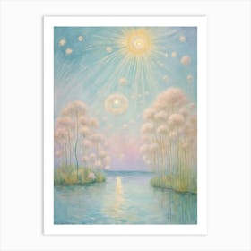 Sunrise Over The Water Art Print