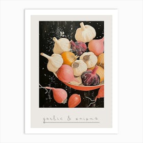 Art Deco Garlic & Onions 1 Poster Art Print