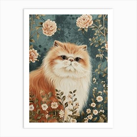 Persian Cat Japanese Illustration 1 Art Print
