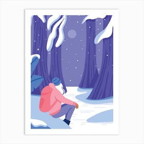 Wander – Purple Art Print Art Print