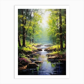 Stream In The Woods Art Print