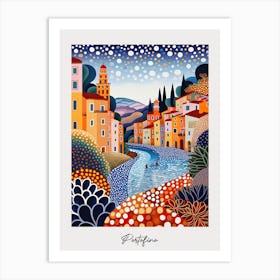 Poster Of Portofino, Italy, Illustration In The Style Of Pop Art 4 Art Print