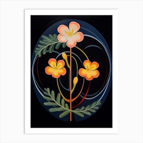 Freesia 2 Hilma Af Klint Inspired Flower Illustration Art Print