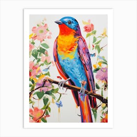 Colourful Bird Painting Swallow 2 Art Print