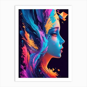 Glitch Effect Art Print