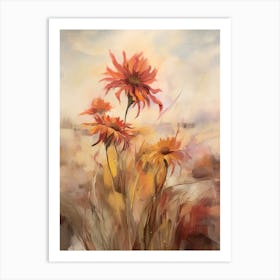 Fall Flower Painting Gaillardia 4 Art Print