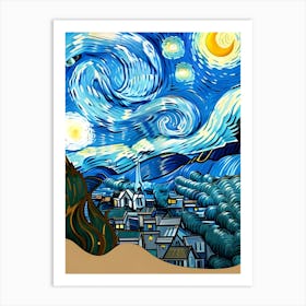 van Gogh Art Starry Night. Art Art Print