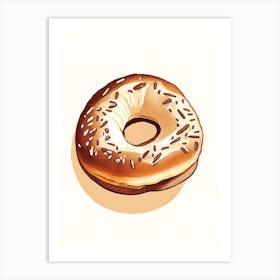 Bagel In A Deli Marker Art 1 Art Print