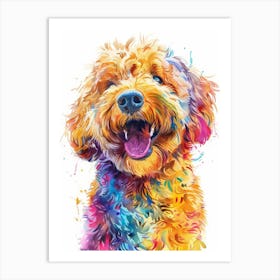 Colorful Dog Painting Art Print