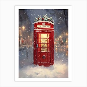 London Telephone Box Art Print