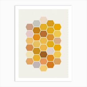 Honeycomb Pattern Art Print