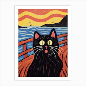 The Scream, Black Cat Edvard Munch Art Print