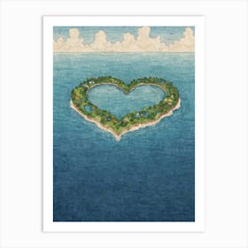 Heart Island Art Print
