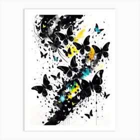 Butterfly Splatter 1 Art Print