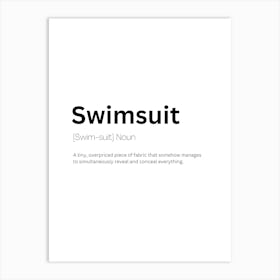 Swimsuit Definition Meaning Art Print