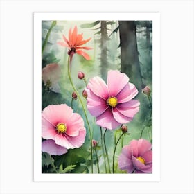 Cosmos In The Forest Art Print