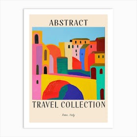 Abstract Travel Collection Poster Rome Italy 2 Art Print