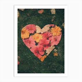 Heart Of Flowers Art Print