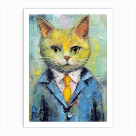 Vogue Whiskers; A Cat Oil Brushed Tale Art Print