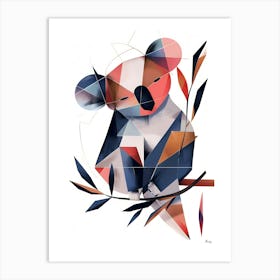 Koala, Minimalism, Cubism 1 Art Print
