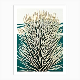 Acropora Suharsonoi V Linocut Art Print