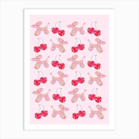 Cherry Dog Art Print