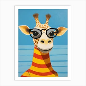 Little Giraffe 2 Wearing Sunglasses Art Print