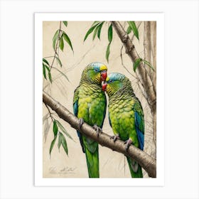 Two Parrots Art Print