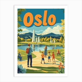 Aihrgdesign A 1970s Inspired Travel Poster For Oslo 2 Póster