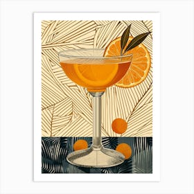 Art Deco Cocktail In A Martini Glass 2 Art Print