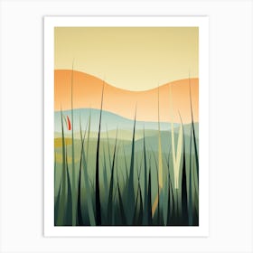 Grasslands Abstract Minimalist 6 Art Print