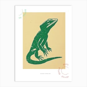 Green Fischers Chameleon Bold Block 2 Poster Art Print