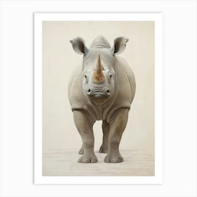 Detailed Illustration Of A Rhino 2 Art Print