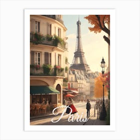 Paris France Travel Poster Art Print