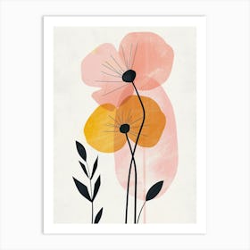 Luxor Flower Market Boho Minimalist Style Art Print