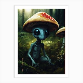 Aliens In The Forest Art Print