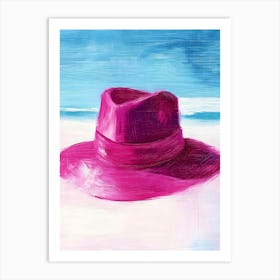 Hat On The Beach 1 Art Print