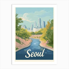 Aihrgdesign A Mid Century Modern Travel Poster For Seoul Show 2f4a8baa 9771 4d45 9cd4 Ac7147572eda 3 Art Print