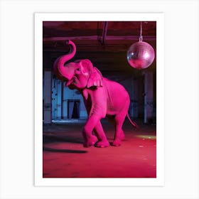 Disco Elephant Art Print