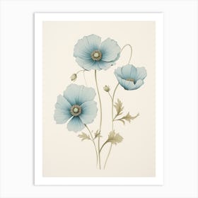 Blue Poppies 6 Art Print