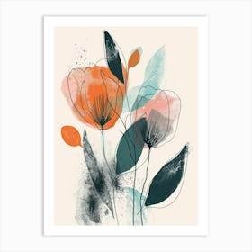 Abstract Flowers 20 Art Print