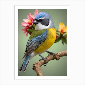 Bird On Branch Art Print