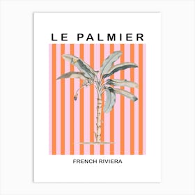 Striped Palm Tree Art Print