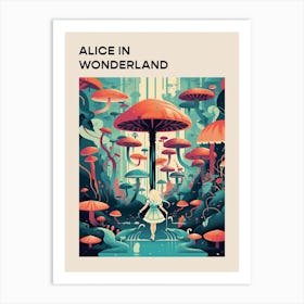 Alice In Wonderland Retro Poster 3 Art Print