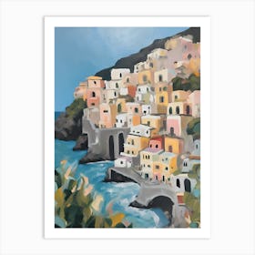 Amalfi Coast Abstract Acrylic Painting Art Print
