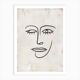 Portrait Of A Face Art Print