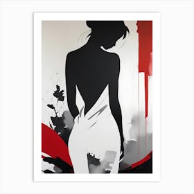 Traditional Japanese Art Style Geisha Girl 15 Art Print