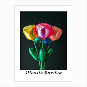 Bright Inflatable Flowers Poster Rose 1 Art Print